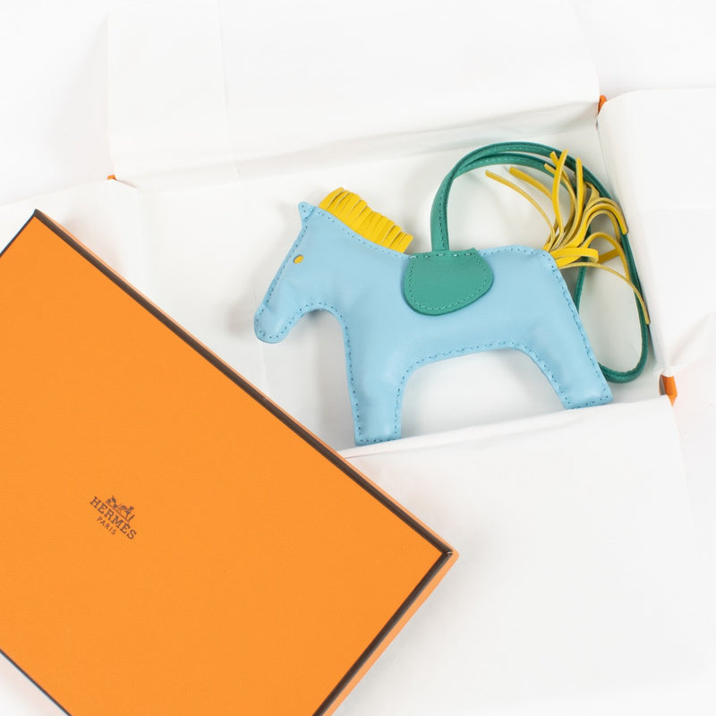Hermès Bleu Atol Rodeo MM Charm