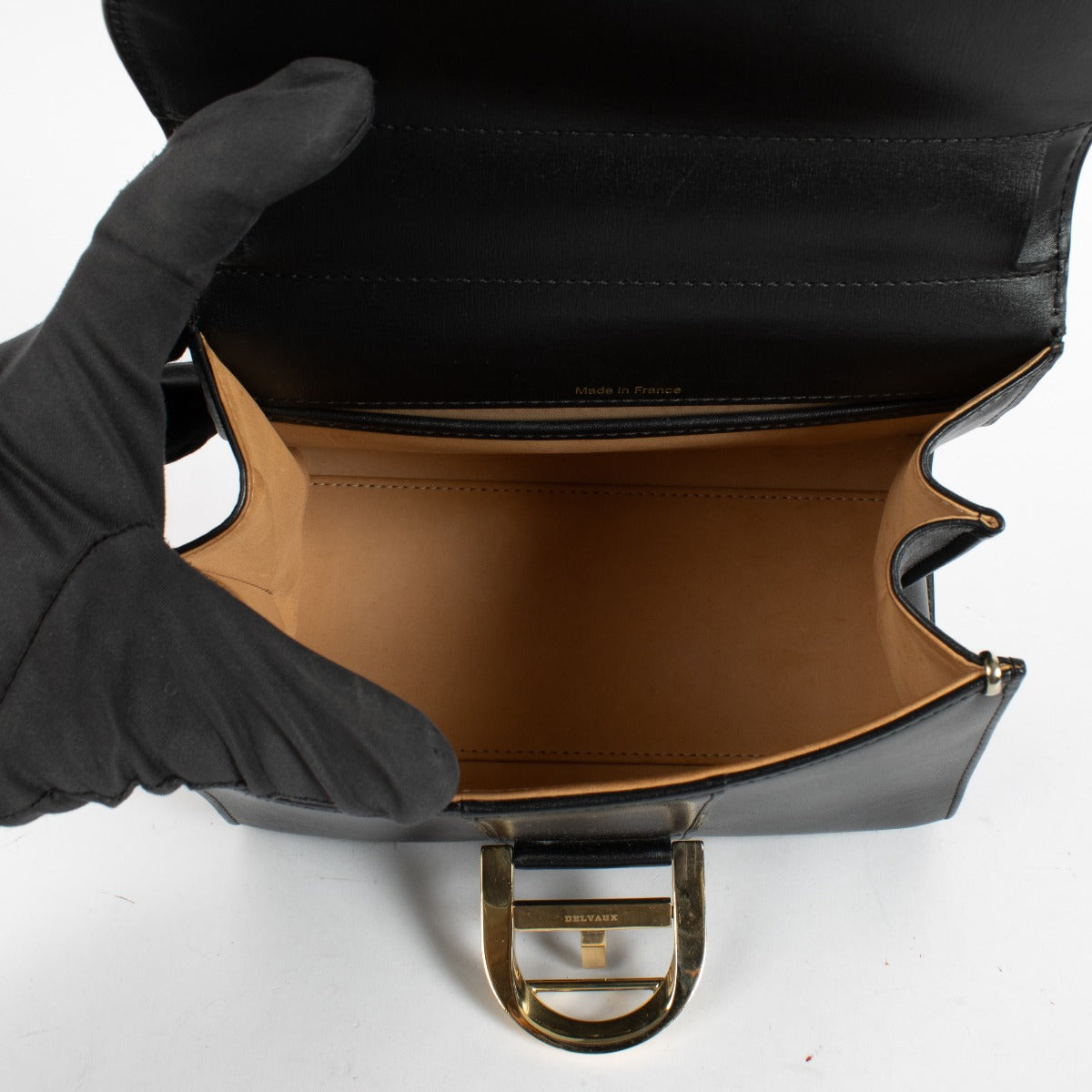 Authentic Delvaux Black Box Calf Brillant Mini Bag on Labellov.com