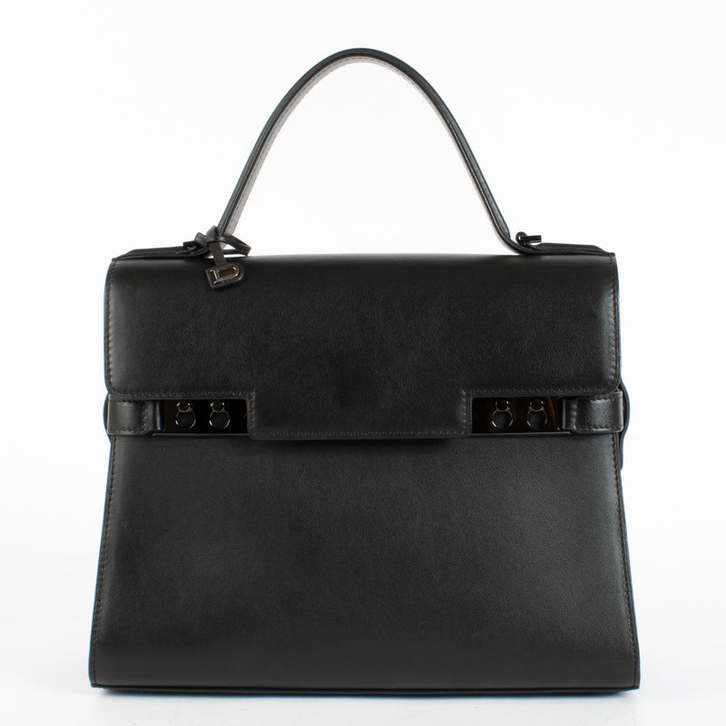 Authentic Second Hand Delvaux So Black Couple Calf Tempête MM Top Handle on Labellov.com