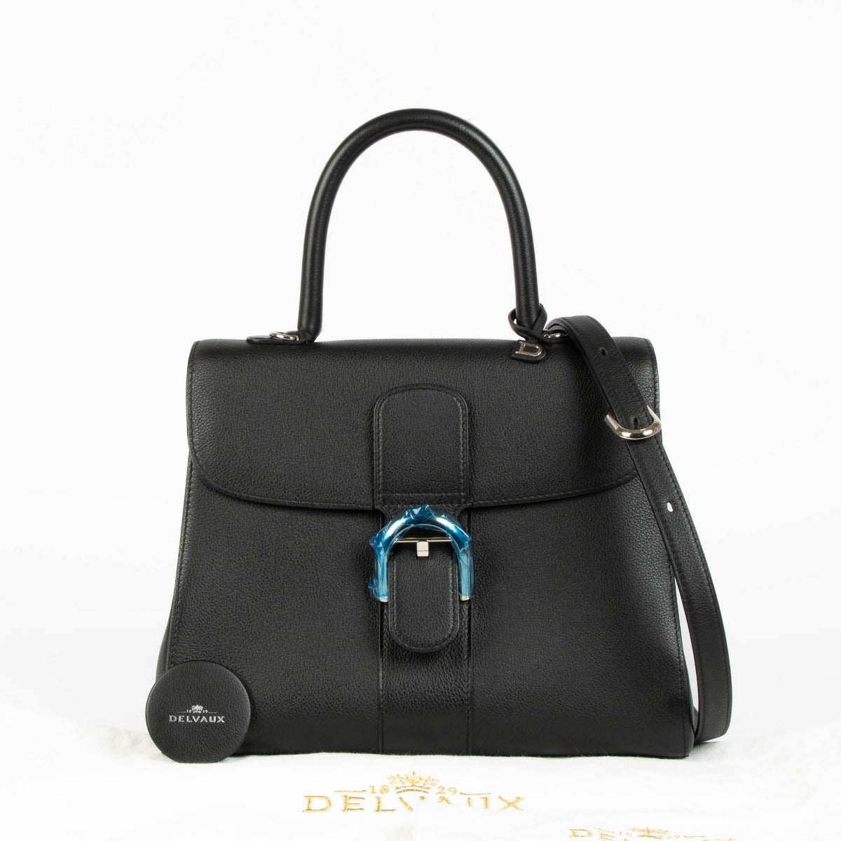 Shop this 100% authentic Delvaux Black Sellier Brillant MM Bag at Labellov.com