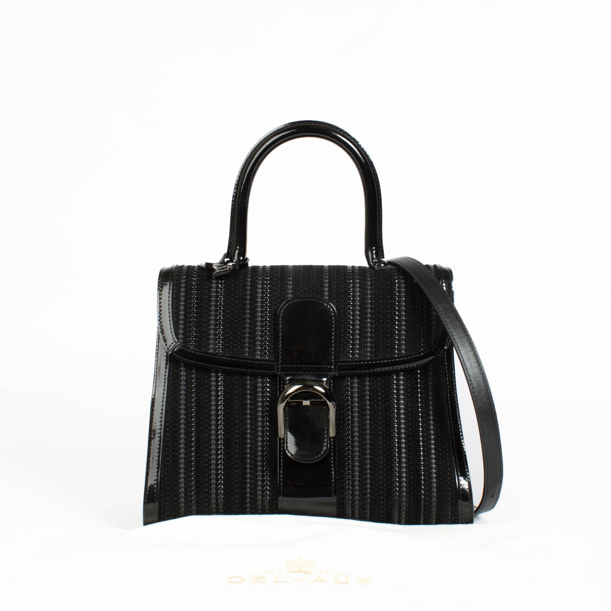 Authentic pre-loved Delvaux Black Toile De Cuir / Patent Brillant on Labellov.com