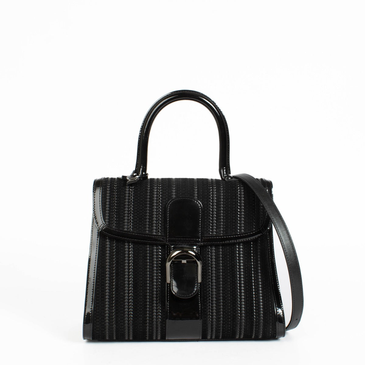Authentic pre-loved Delvaux Black Toile De Cuir / Patent Brillant on Labellov.com
