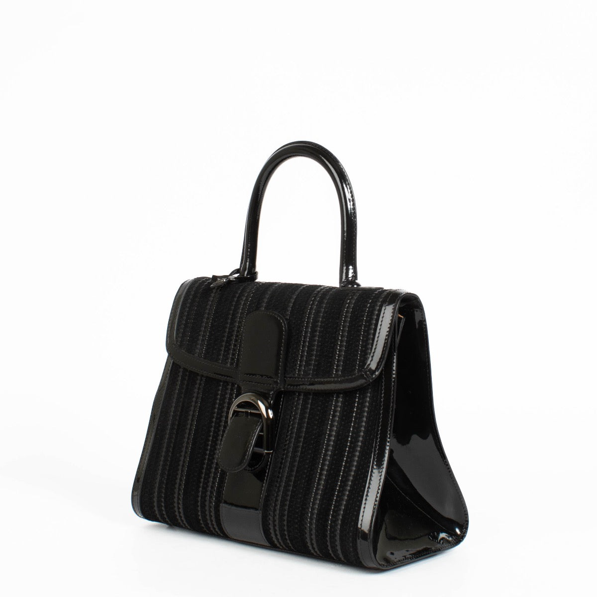 Authentic pre-loved Delvaux Black Toile De Cuir / Patent Brillant on Labellov.com
