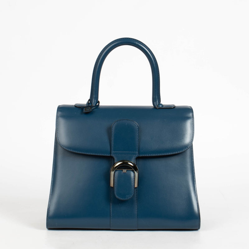Authentic pre-loved Delvaux Bleu de Prusse Box Calf Brillant MM on Labellov.com