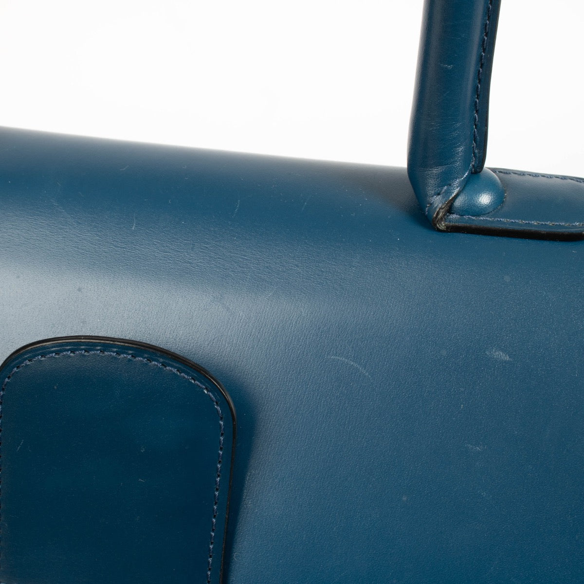 Authentic pre-loved Delvaux Bleu de Prusse Box Calf Brillant MM on Labellov.com