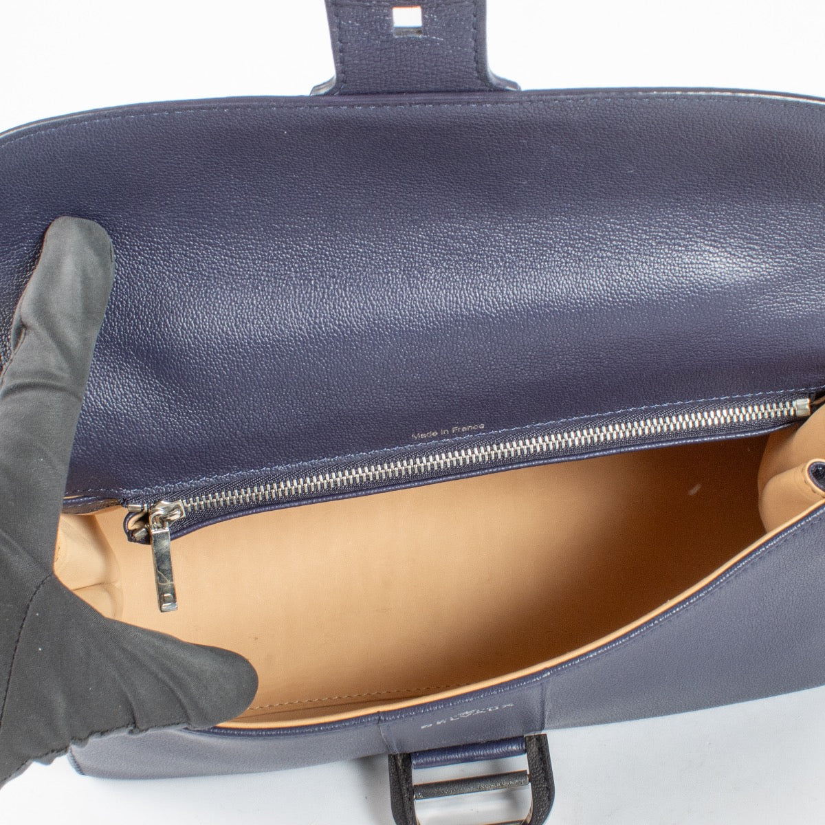 Authentic Second Hand Delvaux Blue Rodeo Calf Brillant East/West Mini on Labellov.com