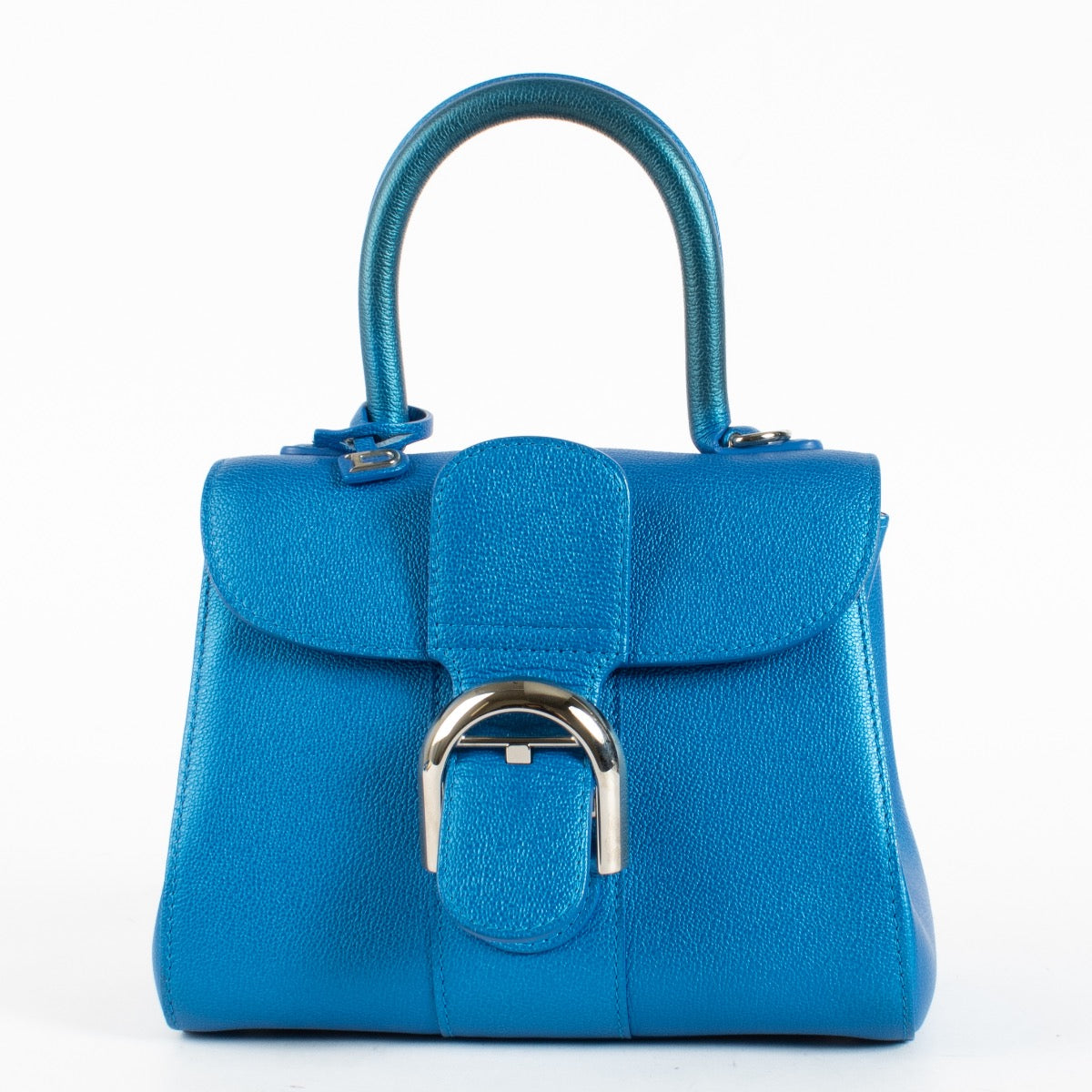 authentic preloved Delvaux Electric Blue Rodeo Calf Mini Brilliant on Labellov.com