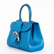 authentic preloved Delvaux Electric Blue Rodeo Calf Mini Brilliant on Labellov.com