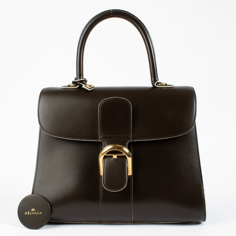 Authentic Second Hand Delvaux Ebene Box Calf Brillant MM on Labellov.com