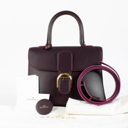 Delvaux Brillant MM in Prune Box Calf leather luxury handbag at Labellov.com