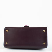 Delvaux Brillant MM in Prune Box Calf leather luxury handbag at Labellov.com