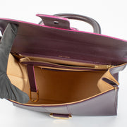 Delvaux Brillant MM in Prune Box Calf leather luxury handbag at Labellov.com