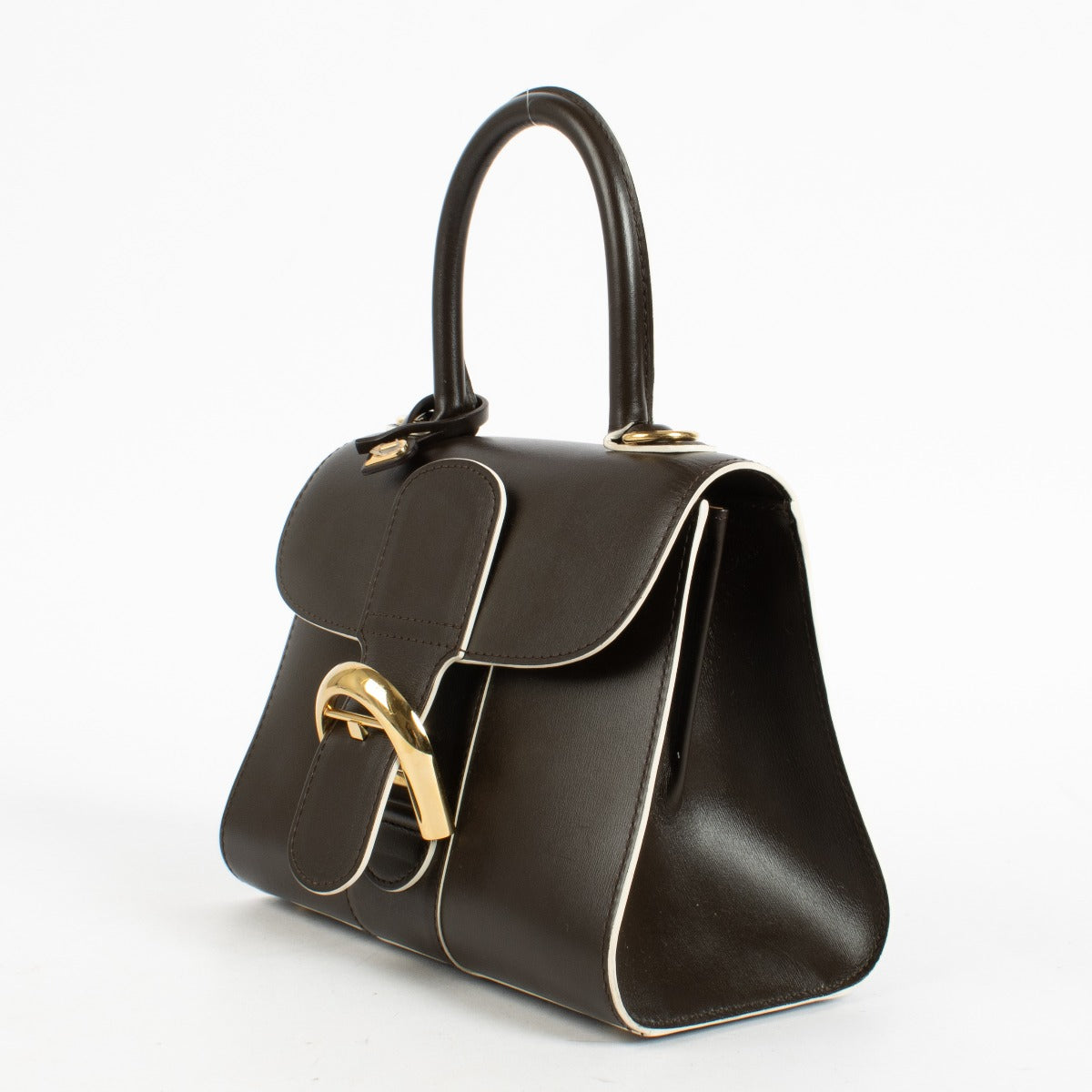 Authentic pre-loved Delvaux Ebène Box Calf Brillant Mini Bag on Labellov.com