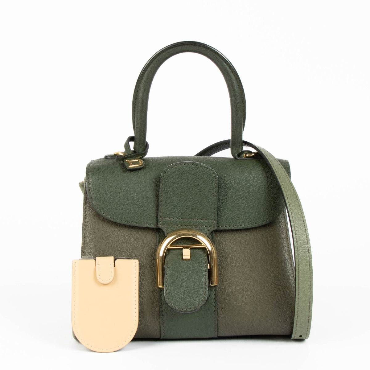 Shop this 100% authentic Delvaux Kaki Camaieux Rodeo Calf Brillant Mini Bag at Labellov.com
