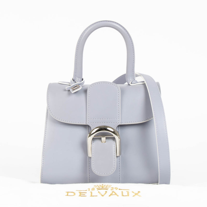 Authentic pre-loved Delvaux Lilas Box Calf Mini Brillant Bag on Labellov.com
