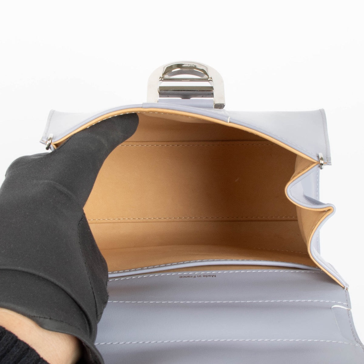 Authentic pre-loved Delvaux Lilas Box Calf Mini Brillant Bag on Labellov.com