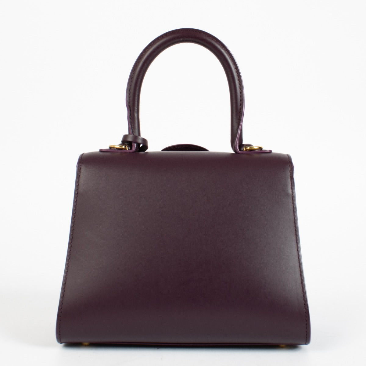 Authentic preloved Delvaux Prune/Antique Gold Box Calf Brillant Mini Mirage on Labellov.com