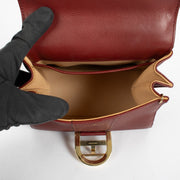 Authentic preloved Delvaux Burgundy Rodeo Calf Brillant mini Bag on Labellov.com