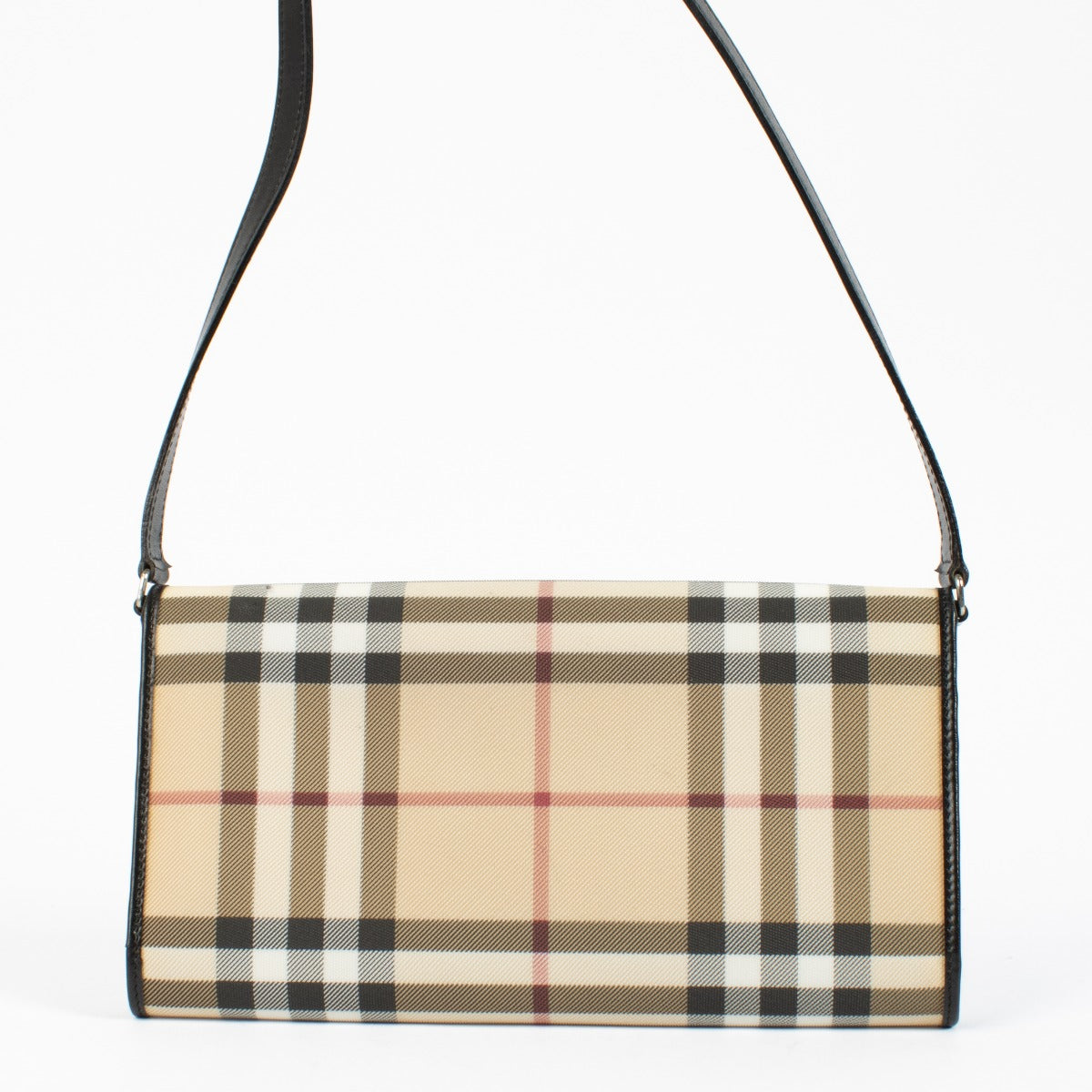 Burberry Beige Check Portemonnee met Bandje