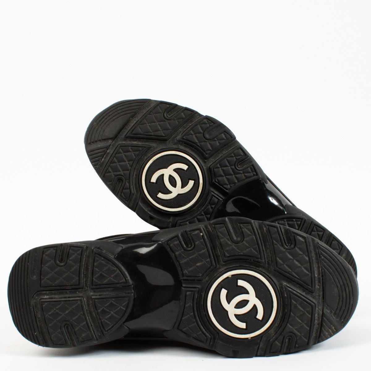 Chanel 19A Black/Gold High Top Sneakers - Size 37