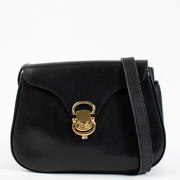 Celine Blue Shiny Calfskin Horse Carriage Vintage Bag