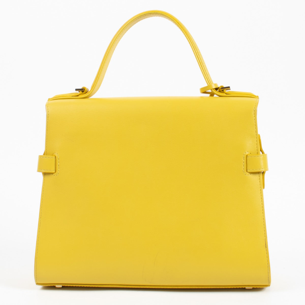 Delvaux Yellow Tempête MM Top Handle Bag