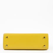 Delvaux Yellow Tempête MM Top Handle Bag