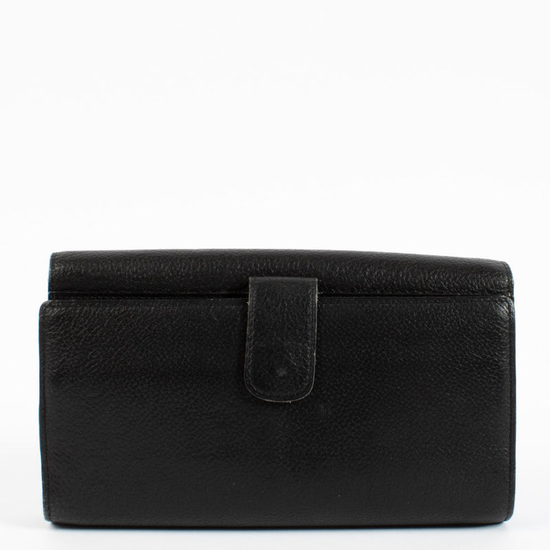 Delvaux Black Large Wallet