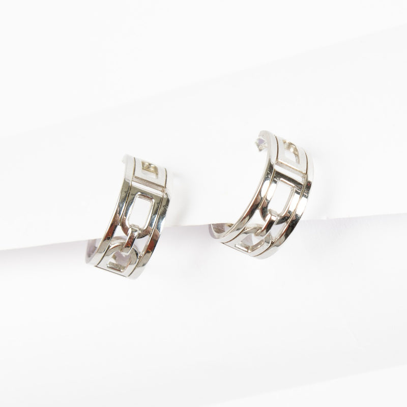Delvaux Sterling Silver Double D Earrings