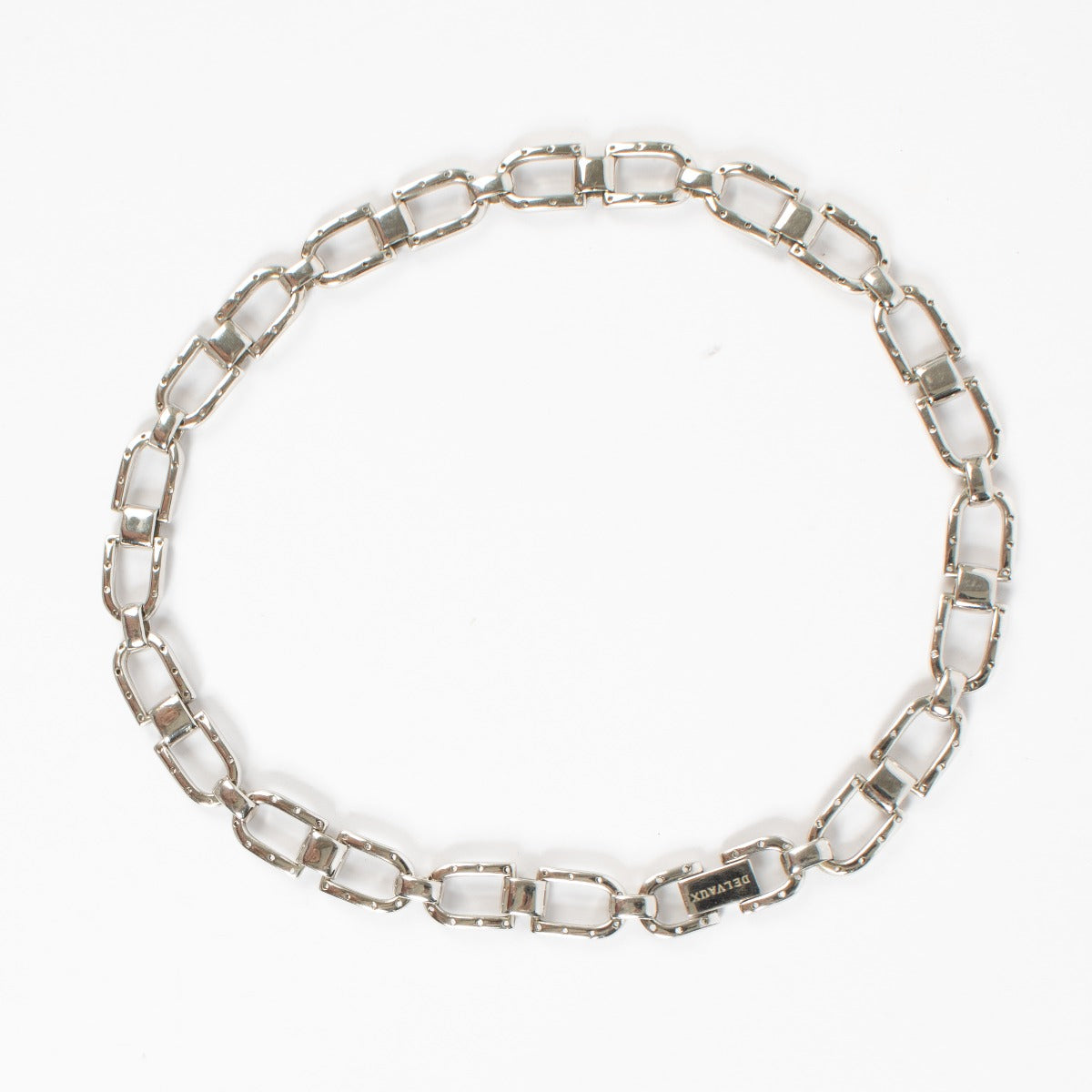 Delvaux Sterling Silver Double D Necklace
