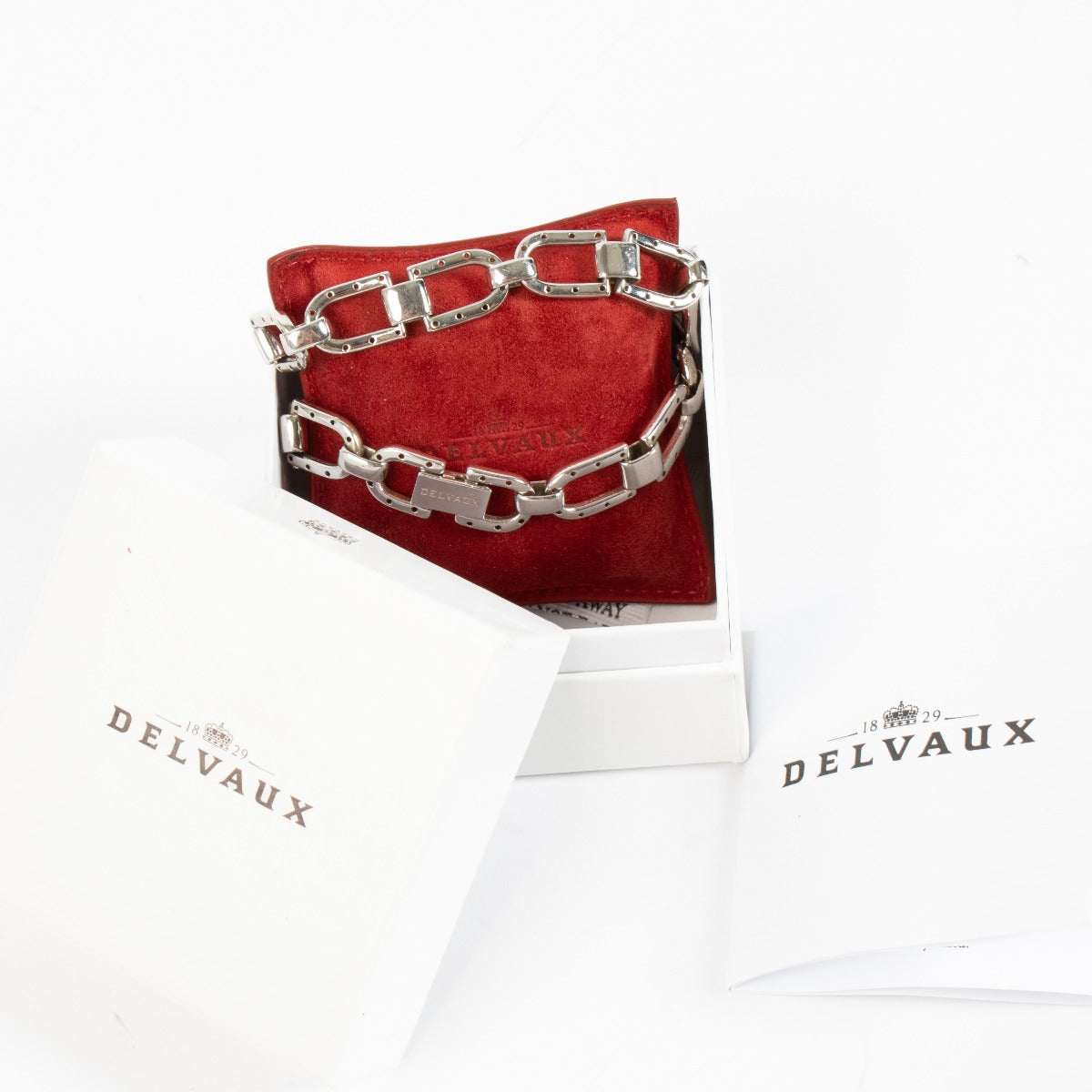 Delvaux Sterling Silver Double D Necklace