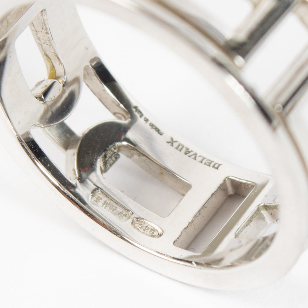 Bague Delvaux double D en argent sterling - Taille 51