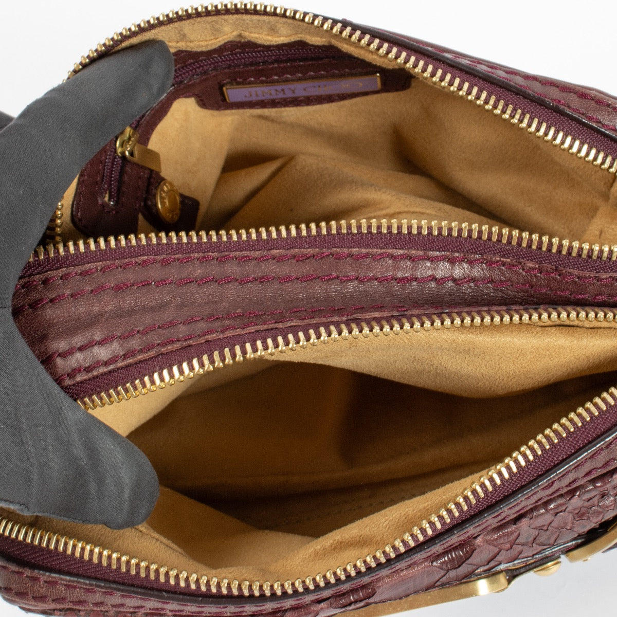 Jimmy Choo Burgundy Shoulder Bag