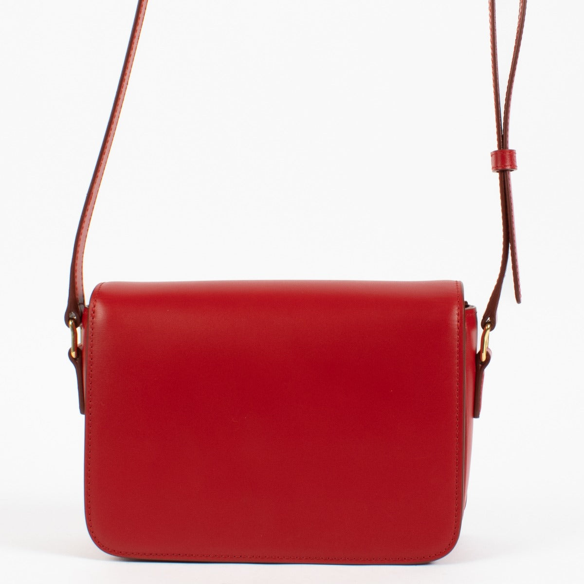shop 100% authentic second hand Celine Red Shiny Calfskin Teen Triomphe Bag on Labellov.com