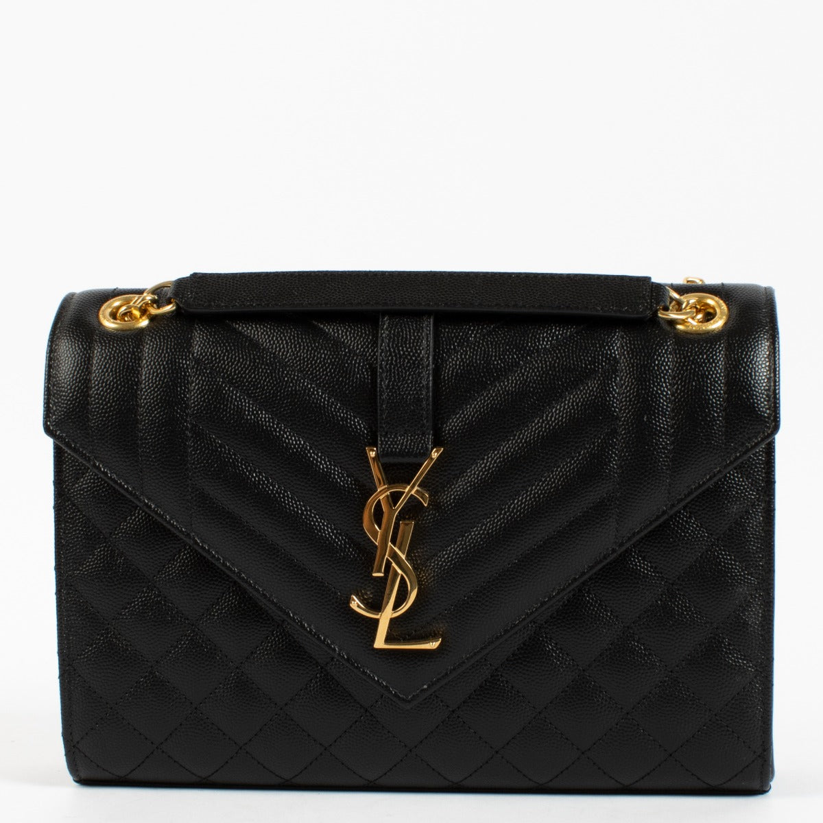 Saint Laurent Black Medium Envelope Bag