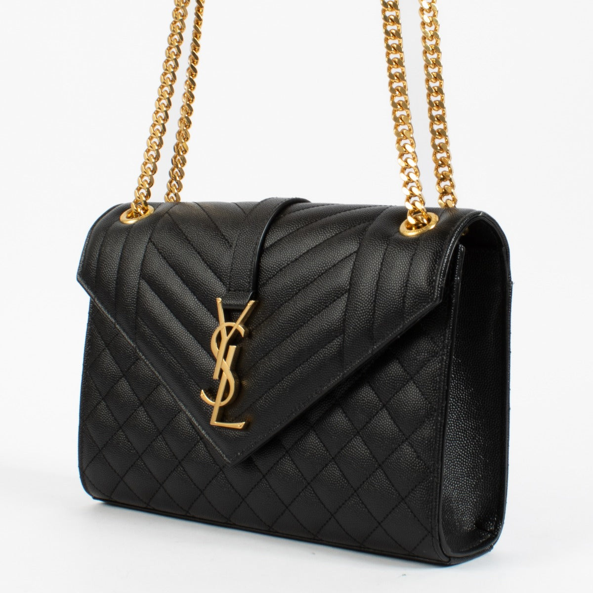 Saint Laurent Zwarte Medium Envelope Tas