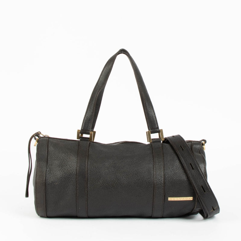 Authentic pre-loved Delvaux Brown Leather Lily Top Handle Bag on Labellov.com