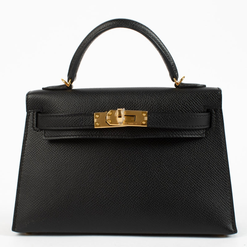 Hermès Kelly Mini II Black Epsom GHW