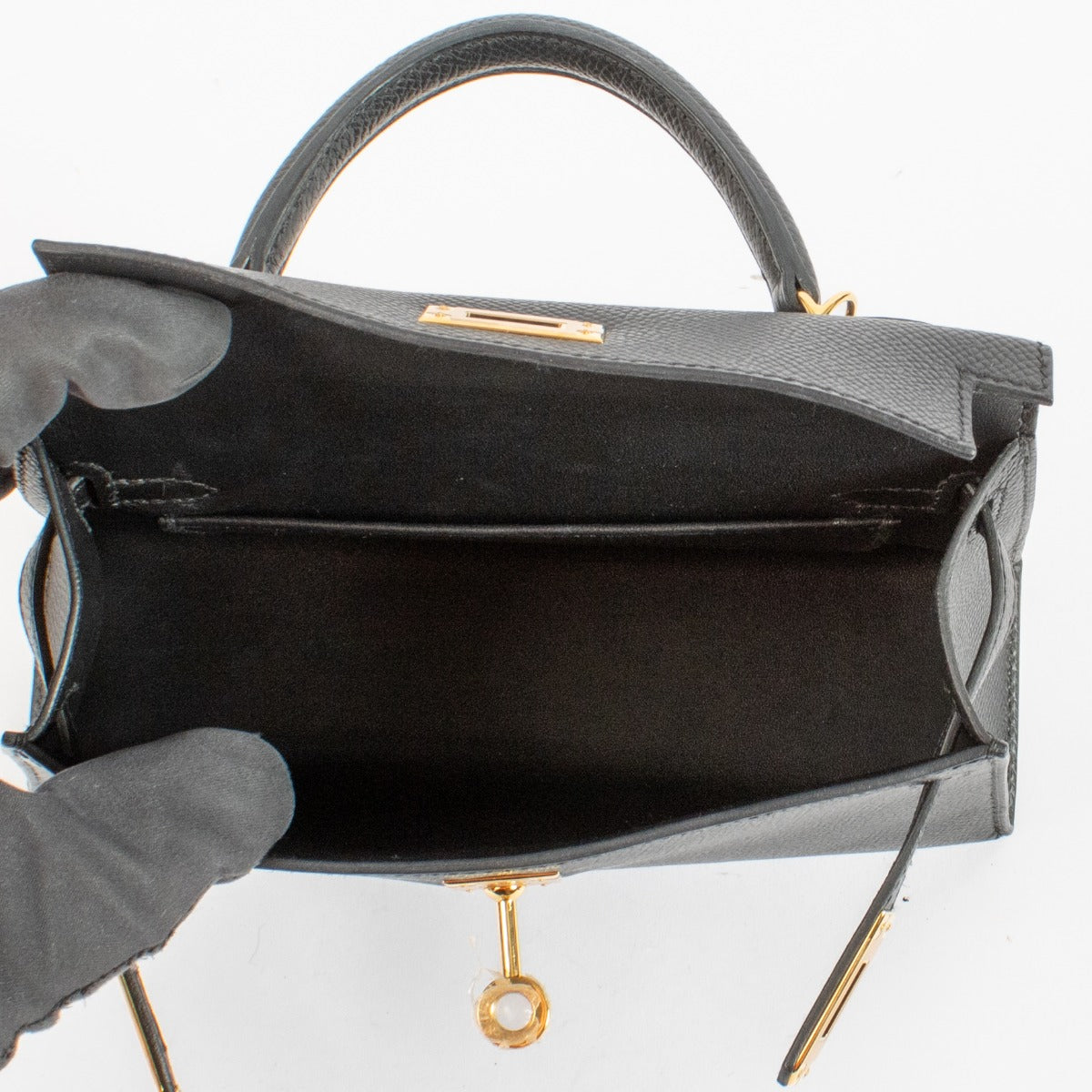 Hermès Kelly Mini II Black Epsom GHW