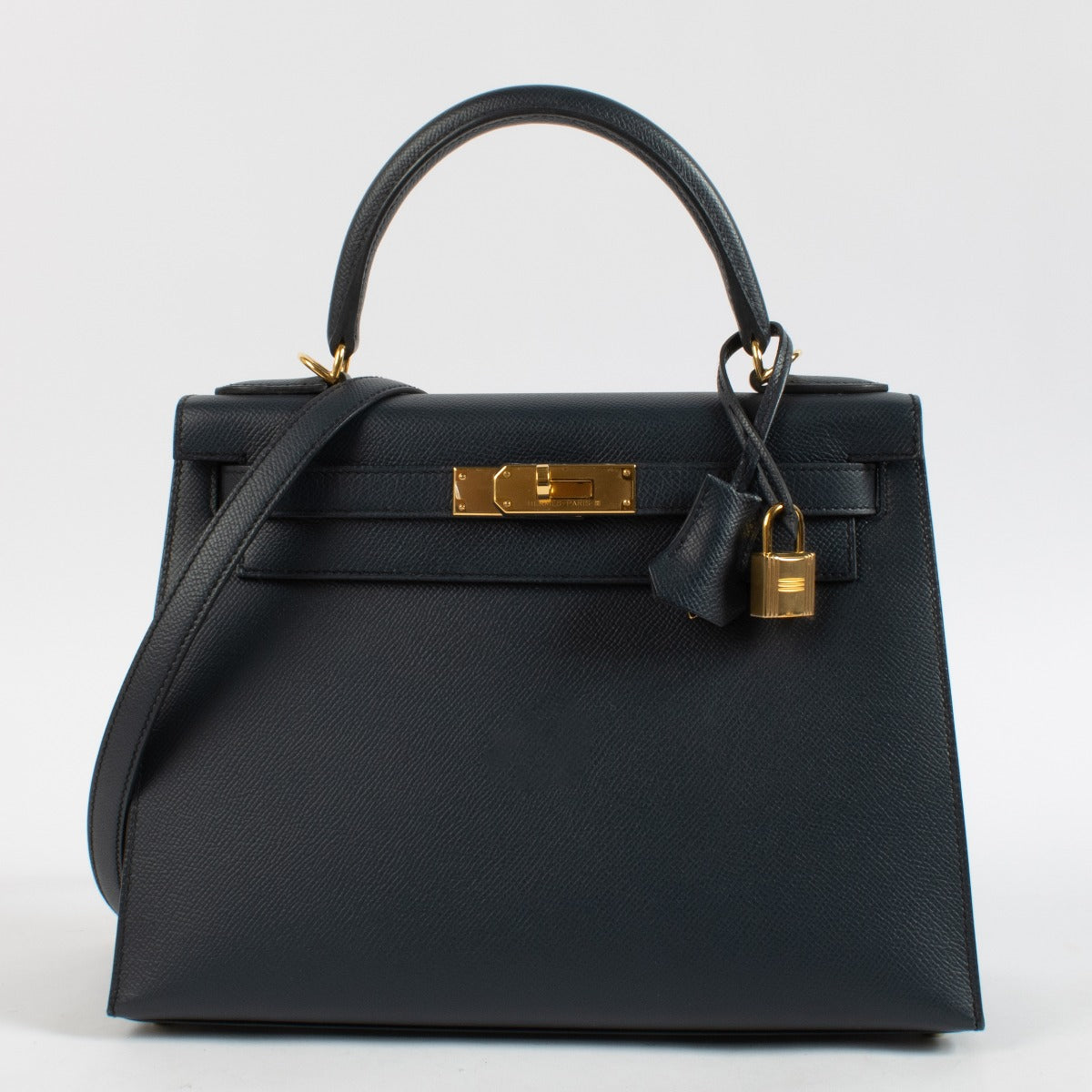 2022 Hermès Kelly 28 Bleu Indigo Epsom GHW