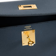 2022 Hermès Kelly 28 Bleu Indigo Epsom GHW