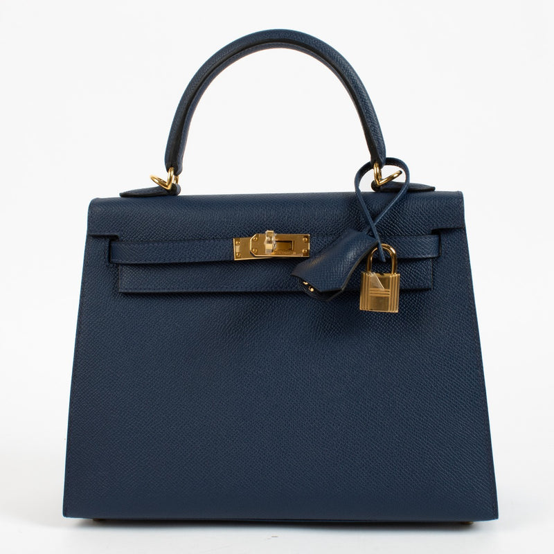 Hermès Kelly 25 Bleu Navy Epsom GHW