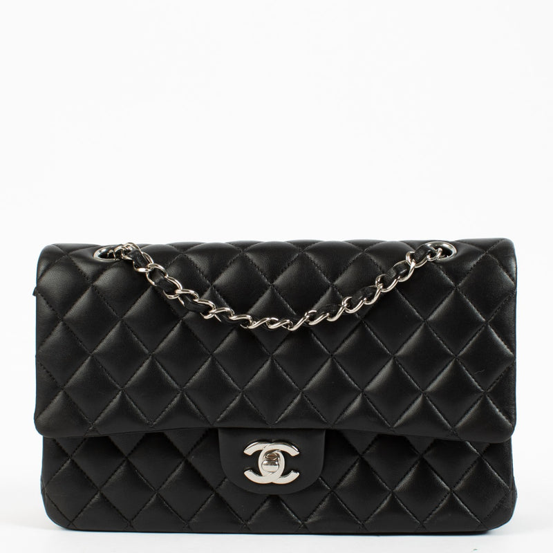 shop 100% authentic second hand Chanel Black Lambskin Medium Classic Flap Bag on Labellov.com