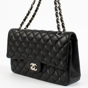 shop 100% authentic second hand Chanel Black Lambskin Medium Classic Flap Bag on Labellov.com