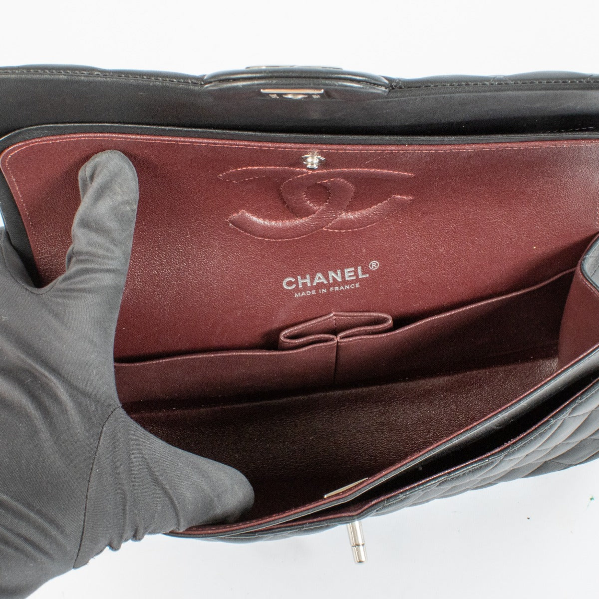 shop 100% authentic second hand Chanel Black Lambskin Medium Classic Flap Bag on Labellov.com