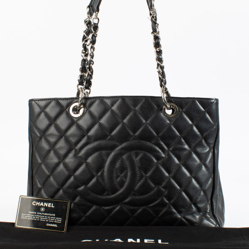shop authentic Chanel Black GST Shopping Tote Bag on www.labellov.com