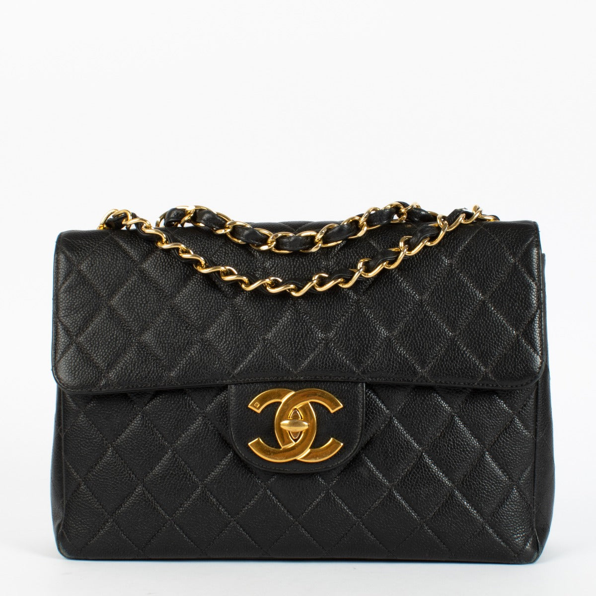 Chanel Black Caviar Jumbo XL Flap Bag