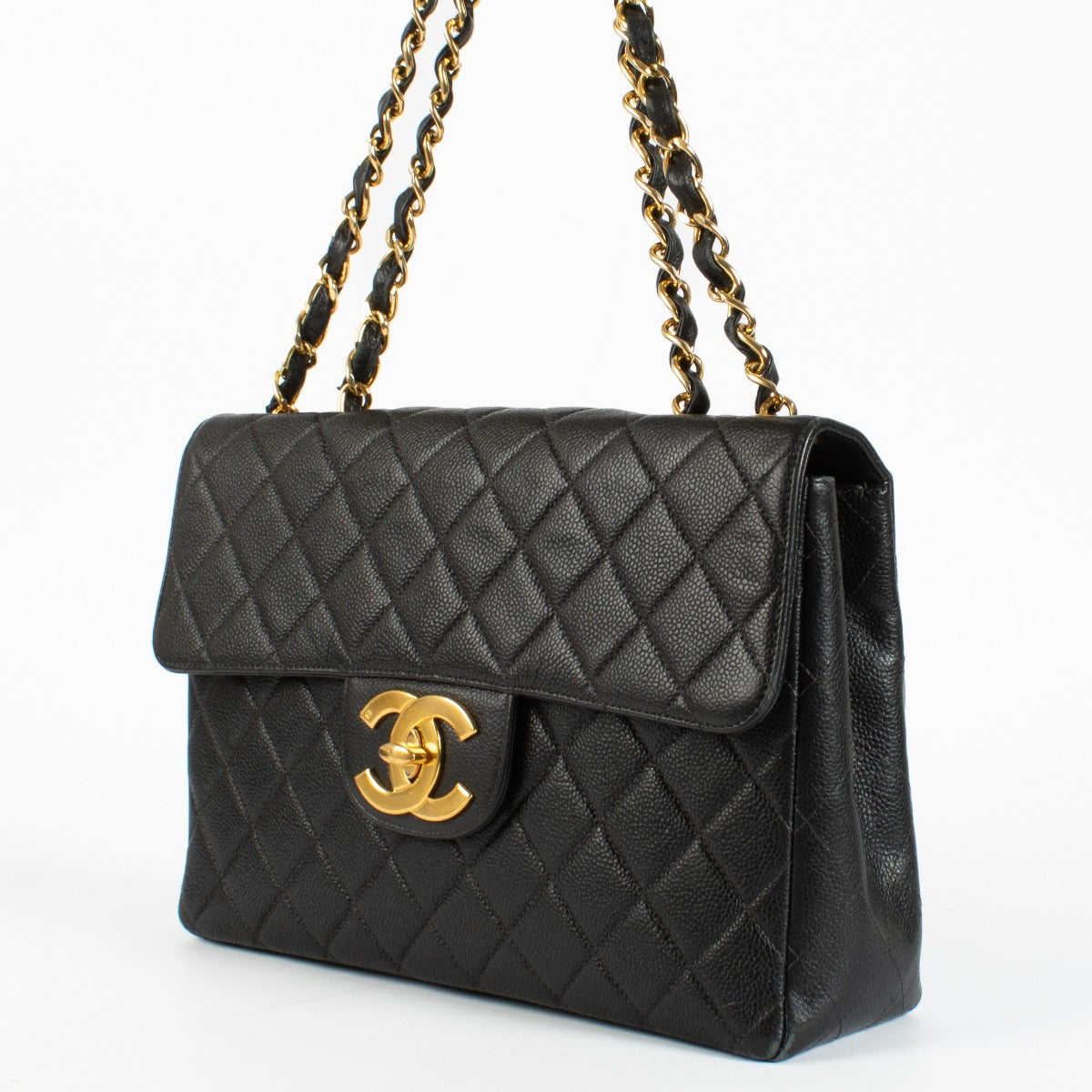 Chanel Black Caviar Jumbo XL Flap Bag