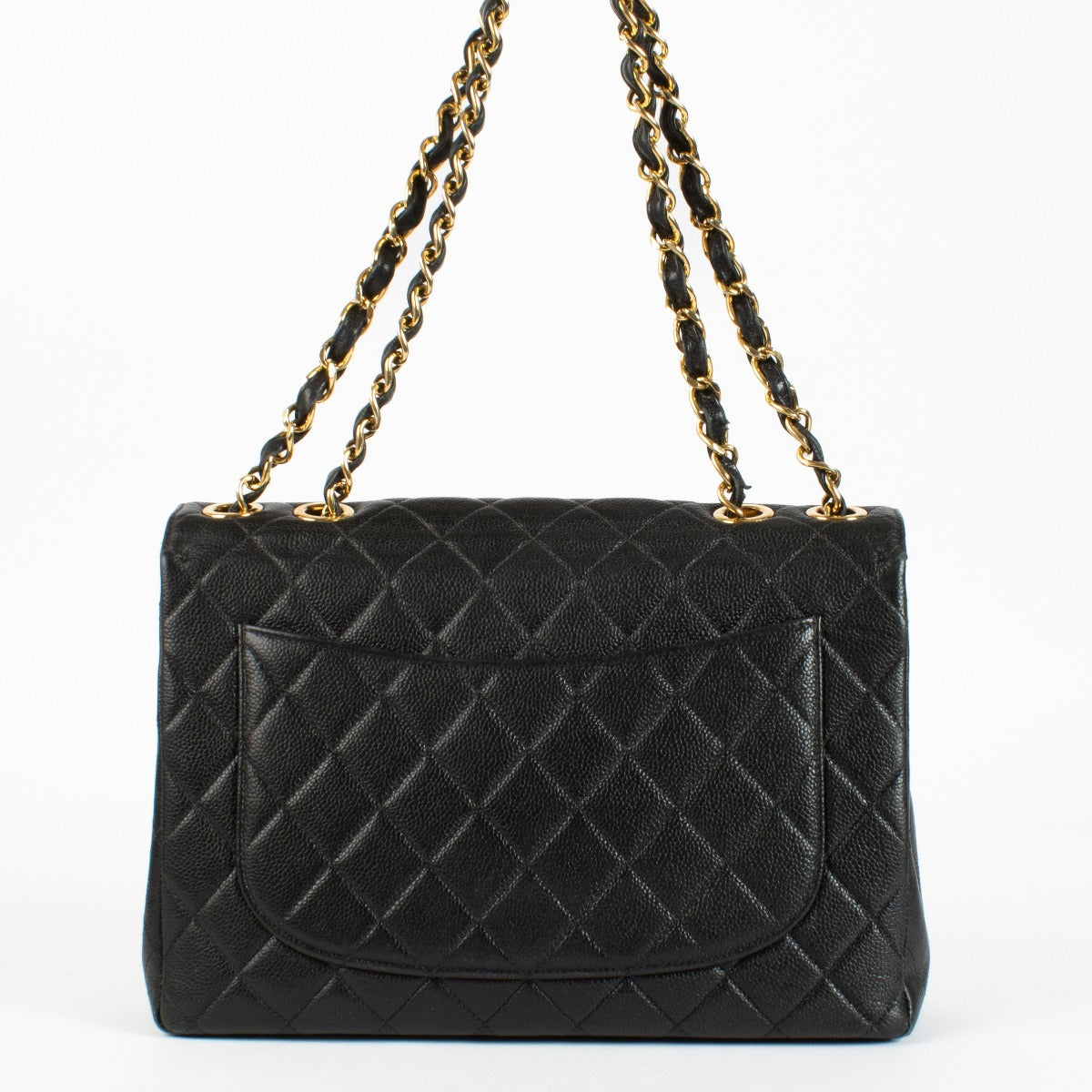 Chanel Black Caviar Jumbo XL Flap Bag