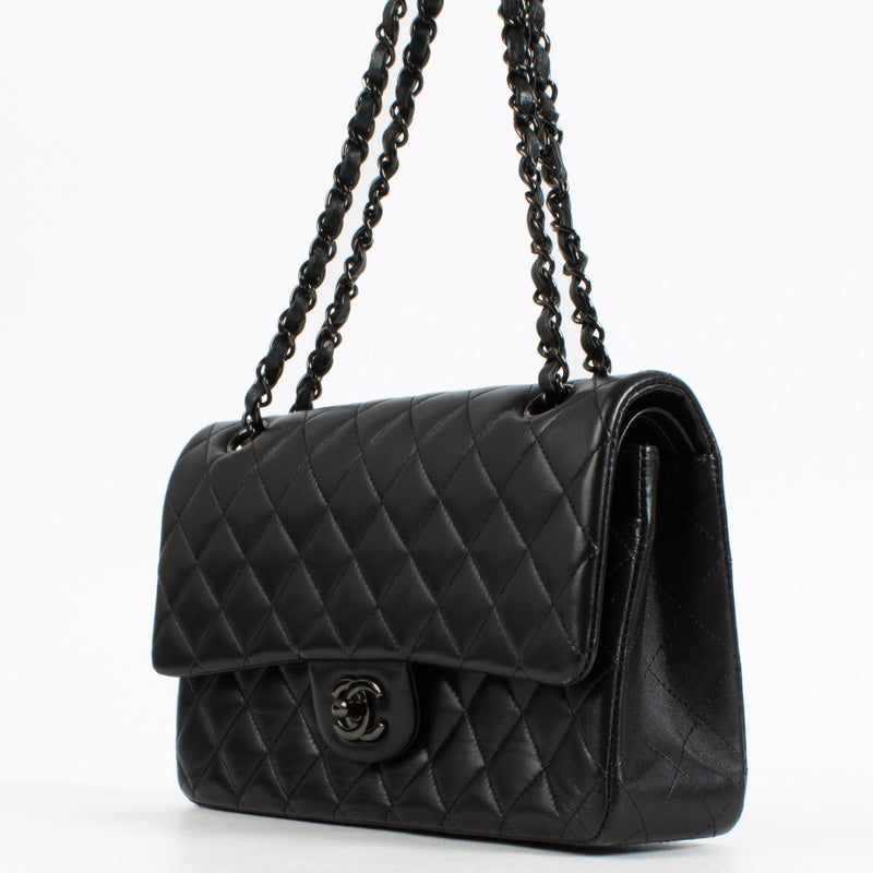 Chanel So Black Lambskin Medium Classic 11.12 Handbag